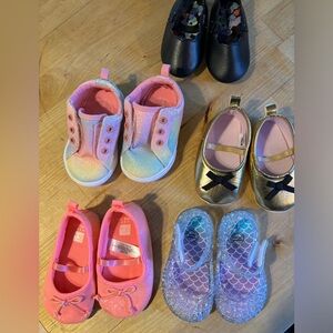 Toddler size 3 shoe bundle jelly shoes ballet flats party shoes baby girl